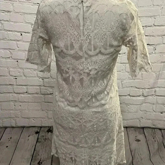 BCBGeneration SS White Lace Dress Bride to Be Size XS - Picture 2 of 5